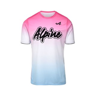 ใหม่ เสื้อยืดแขนสั้น ลายทีม Alpine F1 สีชมพู โอเวอร์ไซซ์ แห้งเร็ว คุณภาพสูง เหมาะกับฤดูร้อน สําหรับผู้ชาย 1 แฟน