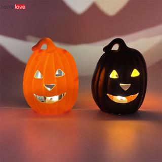 ไฟ LED ฟักทองฮาโลวีน Ghost Festival Atmosphere Light Halloween Ornament Decoration Halloween Pumpkin Lantern Lamp homelove