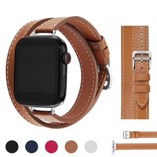 สายนาฬิกาข้อมือหนัง แบบเปลี่ยน สําหรับ Iwatch Series ultra 8 7 6 SE 5 4 3 2 Watch 49 มม. 41 มม. 45 มม. 40 มม. 38 มม. 42 มม. 44 มม.