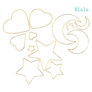 Blala DIY ตาข่ายดักฝัน กรอบวงกลม แหวนโลหะ มาคราเม่ หัวใจ ดาว ดวงจันทร์ ห่วง