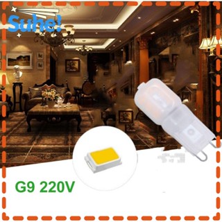 Suhe หลอดไฟสปอตไลท์ฮาโลเจน สีขาวอบอุ่น สําหรับ G9 LED 3W 5W 10 ชิ้น