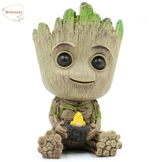 Mxbeauty ฟิกเกอร์อนิเมะ Groot Action Figure Sitting for Gifts 6 ซม. ของเล่นสําหรับเด็ก