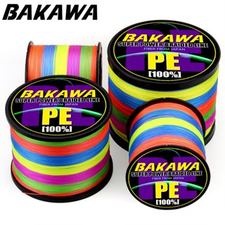 Bakawa สายเอ็นตกปลาน้ําเค็ม แบบถัก PE 300 ม. 500 ม. 1000 ม. 4 เส้น 10-120LB