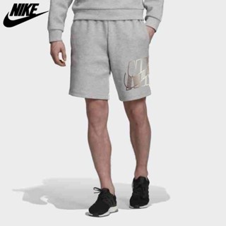 Nike ของแท้ 100% กางเกงขาสั้นลําลอง แบบนิ่ม ระบายอากาศ พิมพ์ลายโลโก้ ทรงหลวม สําหรับผู้ชาย