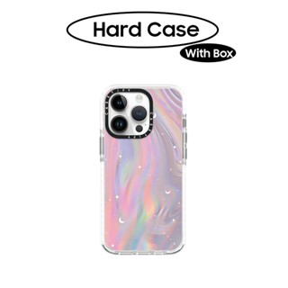 Casetify เคสพลาสติก PC แข็ง ลายโฮโลแกรม ดวงดาว ดวงจันทร์ สําหรับ iPhone 11 12 13 14 Plus Pro Max