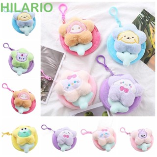 Hilario กระเป๋าสตางค์ กระเป๋าใส่เหรียญ ทรงกลม ลายสัตว์ ดอกไม้ Cinnamoroll น่ารัก สําหรับเด็ก