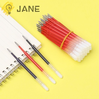 Jane ไส้ปากกาเจล สีดํา น้ําเงิน แบบเปลี่ยน สําหรับเขียน สํานักงาน 5 ชิ้น ต่อล็อต