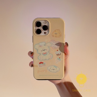 For เคสไอโฟน 14 Pro Max [Cute Puppy Detachable Two-piece] เคส Phone Case For iPhone 14 Pro Max Plus 13 12 11 For เคสไอโฟน11 Ins Korean Style Retro Classic Couple Shockproof Protective TPU Cover Shell