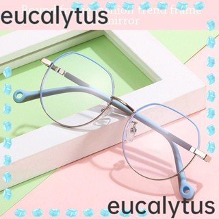 Eucalytus1 แว่นตาโลหะ ป้องกันแสงสีฟ้า ใส่สบาย กรอบเบาพิเศษ สําหรับเด็กผู้ชาย และเด็กผู้หญิง