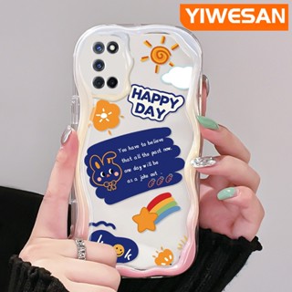 เคสโทรศัพท์มือถือ แบบใส ลายการ์ตูนกระต่ายน่ารัก สีรุ้ง สําหรับ OPPO A52 A92 A72 4G