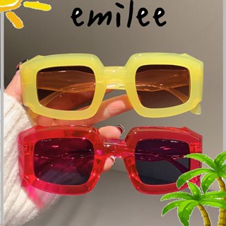 Emilee แว่นตากันแดด ป้องกันรังสียูวี 400 กรอบหลายเหลี่ยม สไตล์วินเทจ สําหรับผู้ชาย ผู้หญิง