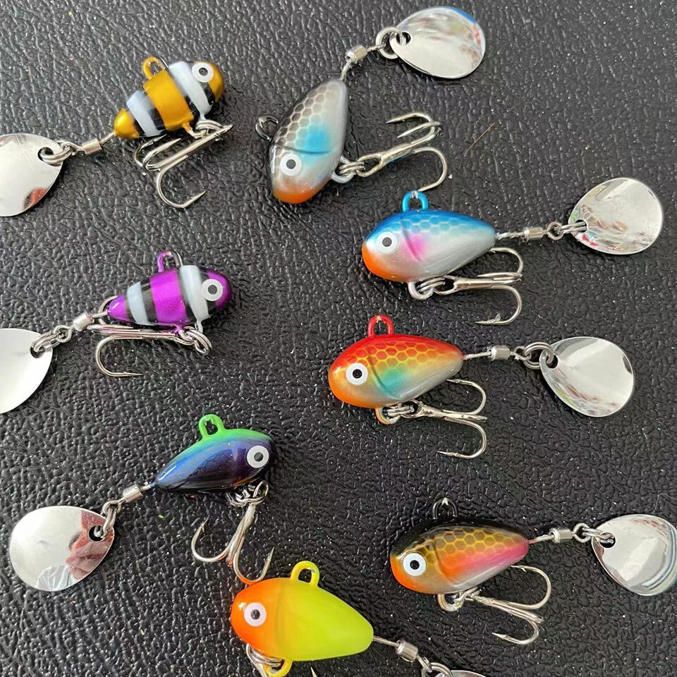 Walk FISH เหยื่อตกปลาสปินเนอร์ แบบสั่นสะเทือน โลหะ ขนาด 10 กรัม 2.1 ซม. อุปกรณ์เสริม สําหรับตกปลาทะเล — صورة 3