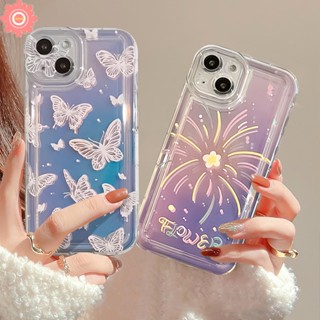 เคสโทรศัพท์มือถือนิ่ม กันกระแทก ลายดอกไม้ไฟ ผีเสื้อ โรแมนติก สําหรับ Redmi Note 11 10 8 9 10s 11s 10 PRO MAX Redmi 12C 10 A1 9A A2 10A 9T 9 10C 9C NFC POCO F4