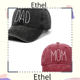 Ethel1 หมวกเบสบอล ปักลาย DAD MOM สไตล์วินเทจ สําหรับผู้หญิง