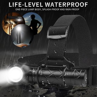 P8 LED Flashlight Magnetic USB Rechargeable W/ Headband Pen Holder For Outdoor