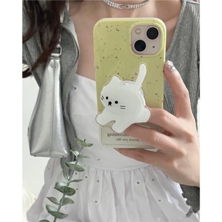 เคสโทรศัพท์มือถือ ซิลิโคน กันกระแทก ลายแมวน่ารัก พร้อมขาตั้ง สําหรับ Iphone 14 11 12 13 PRO MAX 13ProMax 12 13pro 11 14pro