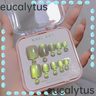 Eucalytus1 เล็บปลอมออโรร่า ทรงสี่เหลี่ยม ถอดออกได้ สําหรับเล็บเท้า