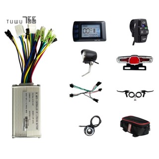 ชุดควบคุมไฟจักรยาน 36V 48V 250W 350W E-Bike 17A Sine Wave Brushless พร้อมจอแสดงผล KT M3 E-Bike Light Kit