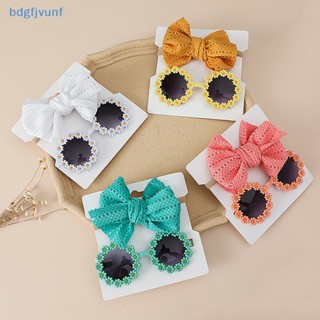 Bdgf แว่นกันแดด ทรงกลม ลายดอกไม้ พร้อมที่คาดผม ไนล่อน ยืดหยุ่น โบฮีเมียน ชายหาด ริมทะเล TH