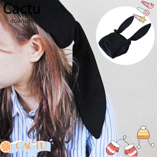 Cactu หมวกเบเร่ต์ หมวกเบเร่ต์ หมวกปีกแหลม หมวกจิตรกร หมวกสีดํา