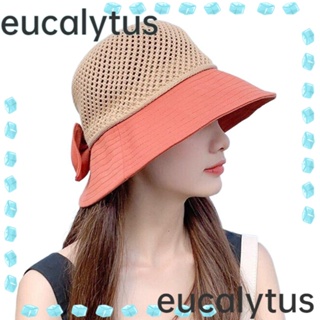 Eucalytus1 หมวกบักเก็ต ผู้หญิง ป้องกันรังสียูวี หมวกปานามา หมวกบังแดด พับได้