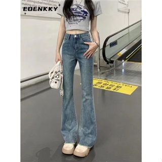 EOENKKY  กางเกงยีนส์ เอวสูง สไตล์เกาหลี แนววินเทจ 2023 NEW Style Unique Trendy High quality fashion A27L06X 36Z230909