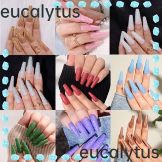 Eucalytus1 เล็บปลอม แบบเต็มรูปแบบ สีพื้น สําหรับตกแต่งเล็บ