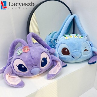 Lacyeszb กระเป๋าสะพายไหล่ ลายการ์ตูนอนิเมะ Stitch ความจุขนาดใหญ่ สําหรับเด็กผู้หญิง