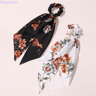 Quentin Scrunchies ผู้หญิง 1 ชิ้น / 2 ชิ้น เครื่องประดับผม ยืดหยุ่น โบฮีเมียน ริบบิ้น ที่คาดผม