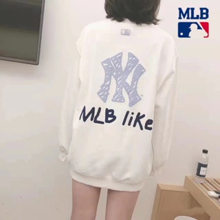 【พร้อมส่ง】ของแท้ 100% MLB เสื้อกันหนาว แขนยาว พิมพ์ลายโลโก้ แบบสวมหัว แฟชั่นคู่รัก สําหรับผู้หญิง