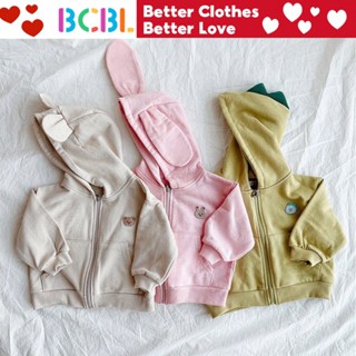 Bcbl เสื้อแจ็กเก็ต มีฮู้ด ลายการ์ตูนสัตว์ แบบบาง แฟชั่นฤดูใบไม้ผลิ และฤดูใบไม้ร่วง สําหรับเด็กผู้ชาย และเด็กผู้หญิง