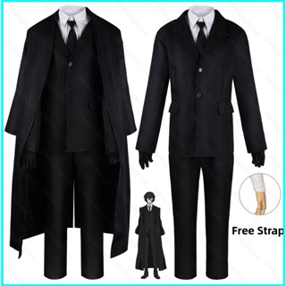 Star3 Bungo Stray Dogs Dazai Osamu เสื้อแจ็กเก็ตคอสเพลย์ กันลม สีดํา