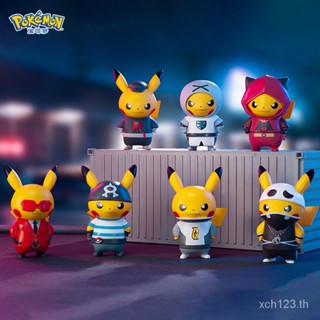 [พร้อมส่ง] ของแท้ ฟิกเกอร์ การ์ตูนโปเกม่อน ปิกาจู แต่งตัว Villain Pikachu สําหรับตกแต่งรถยนต์