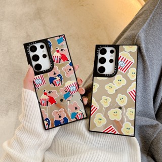 【Popcorn Bear】casetify เคสโทรศัพท์มือถือนิ่ม กันตก ลายหมี คุณภาพสูง สําหรับ Samsung s23ultra s23 s23+ s22ultra