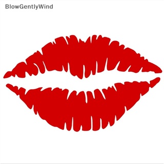 Blowgentlywind สติกเกอร์ PVC ลาย Kiss Mark Lips เซ็กซี่ สีแดง สําหรับติดตกแต่งหน้าต่างรถยนต์ 1 ชิ้น BGW