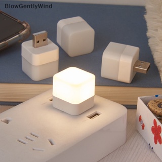 Blowgentlywind โคมไฟอ่านหนังสือ LED ทรงกลม ขนาดเล็ก ชาร์จ USB 1 ชิ้น