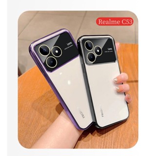 เคสโทรศัพท์มือถือแบบนิ่ม TPU ใส กันรอยเลนส์กล้อง ขนาดใหญ่ สําหรับ Realme C53 Nfc Narzo N53 C55 RealmeC53Nfc C35 C33 C31C21Y C25Y Realme C 53