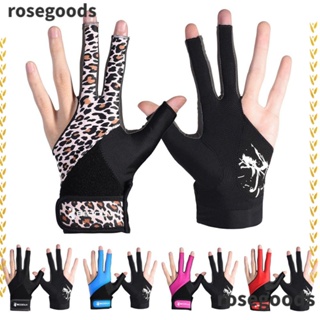 Rosegoods1 ถุงมือสนุ๊กเกอร์ ไลคร่า ถุงมือฝึก ป้องกันการลื่นไถล สามนิ้ว