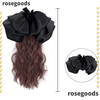 Rosegoods1 กิ๊บติดผม กิ๊บติดผม โบว์ใหญ่ สําหรับผู้หญิง เครื่องประดับผม วิกผม