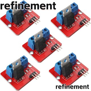 Refinement โมดูลไดรเวอร์ มอสเฟต IRF520 สีแดง สําหรับ Arduino MCU ARM ARM 5 ชิ้น