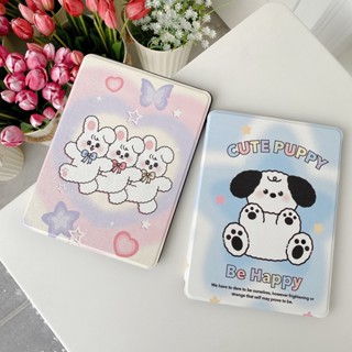 เคสแบบใส ลายการ์ตูนน่ารัก พร้อมช่องใส่ดินสอ หมุนได้ 360 องศา สําหรับ ipad 2022 10.2 นิ้ว 10.9 11 Pro Mini