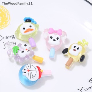 Tt จี้เรซิ่นเรืองแสงในที่มืด รูปการ์ตูน ขนาดมินิ Diy สําหรับตกแต่งเครื่องประดับ งานฝีมือ 5 ชิ้น