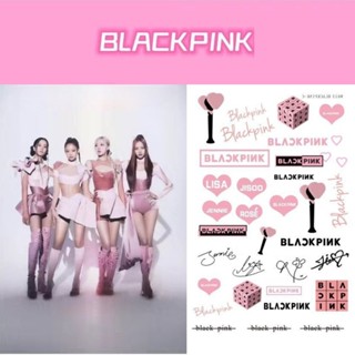 Blackpink สติกเกอร์รอยสักชั่วคราว JENNIE JISOO LISA ROSÉ กันน้ํา สําหรับติดตกแต่งคอนเสิร์ต ใบหน้า