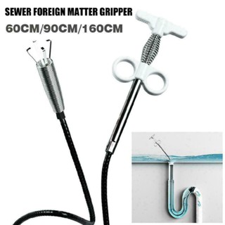 New Home Kitchen Bendable Long Sink Cleaning Hook Sewer Dredging Spring Tool