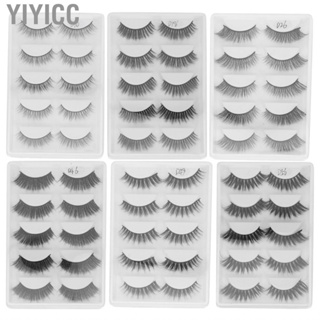 Yiyicc 5 Pairs Thick Dense False Lashes Three-dimensional Long Curly Eyelashes Ma