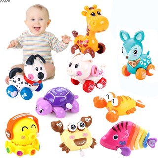 【ในการจัดส่ง】 Kids Cartoon Wind Up Running Car Toys ของเล่นแรกเกิดสีสุ่ม