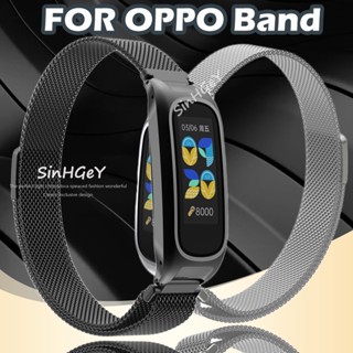 สายนาฬิกาข้อมือ สเตนเลส โลหะ แม่เหล็ก แบบเปลี่ยน สําหรับ OPPO Band