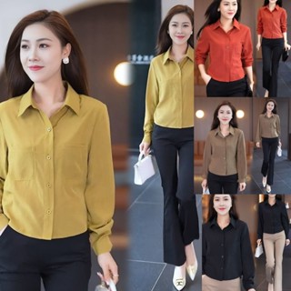 เสื้อเชิ้ตลําลอง ออกแบบดี แบบเรียบ สําหรับผู้หญิง