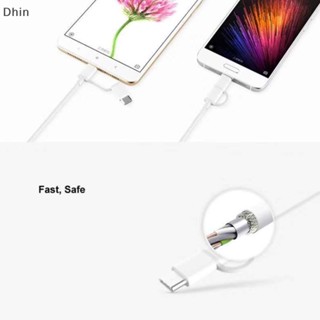 [Dhin] 2 in 1 สายชาร์จ Micro USB Type C ชาร์จเร็ว สําหรับโทรศัพท์มือถือ 30 ซม. 1 เมตร COD