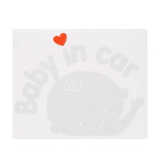 สติกเกอร์สะท้อนแสง ลายการ์ตูน "Baby In Car" สําหรับติดตกแต่งรถยนต์